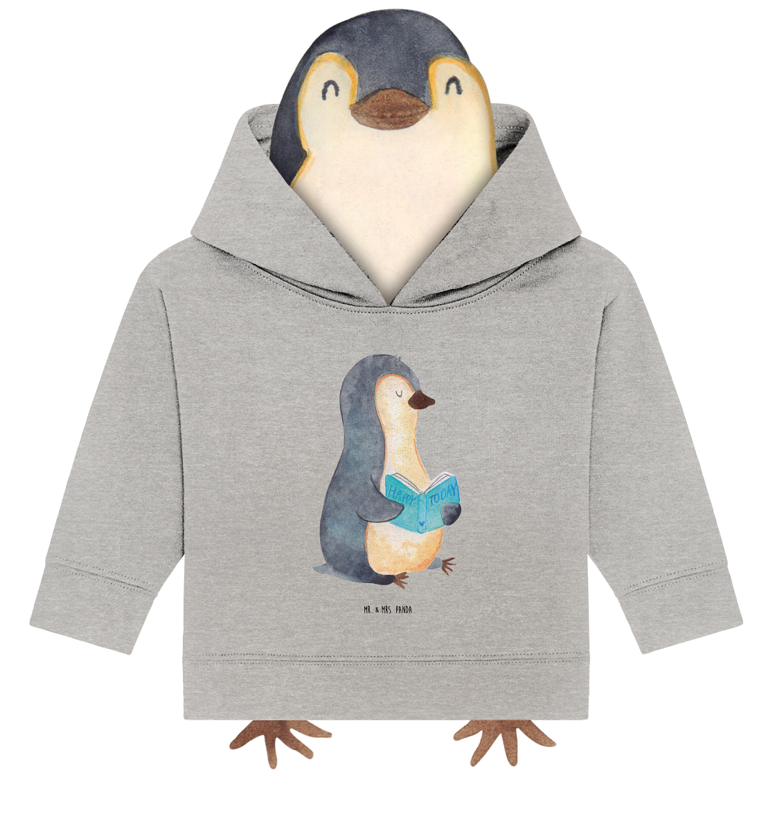 Organic Baby Hoodie Pinguin Buch