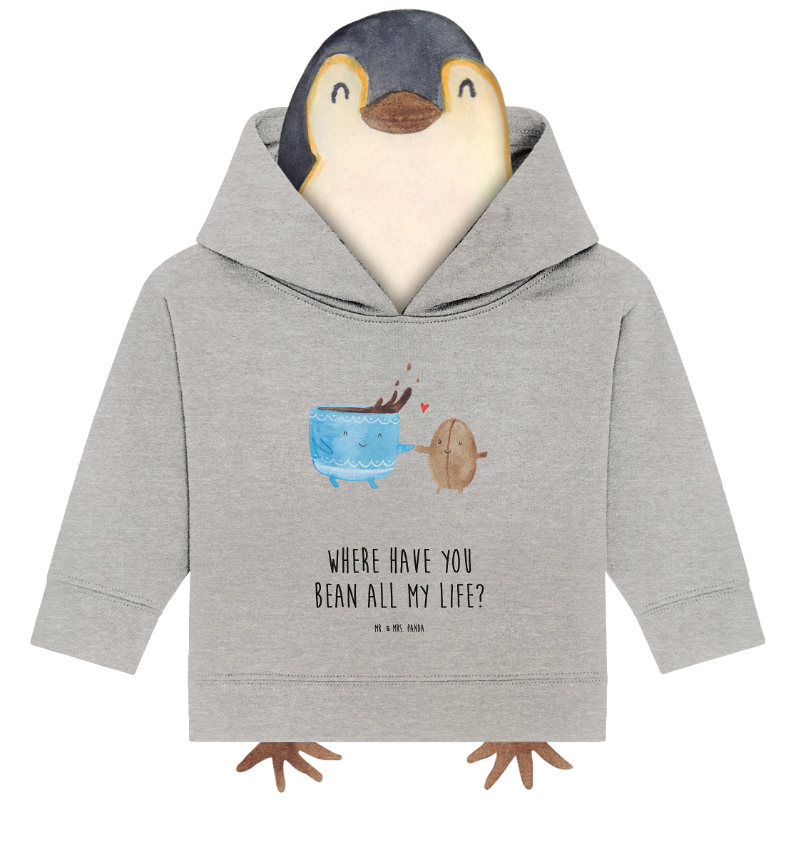 Organic Baby Hoodie Kaffee Bohne