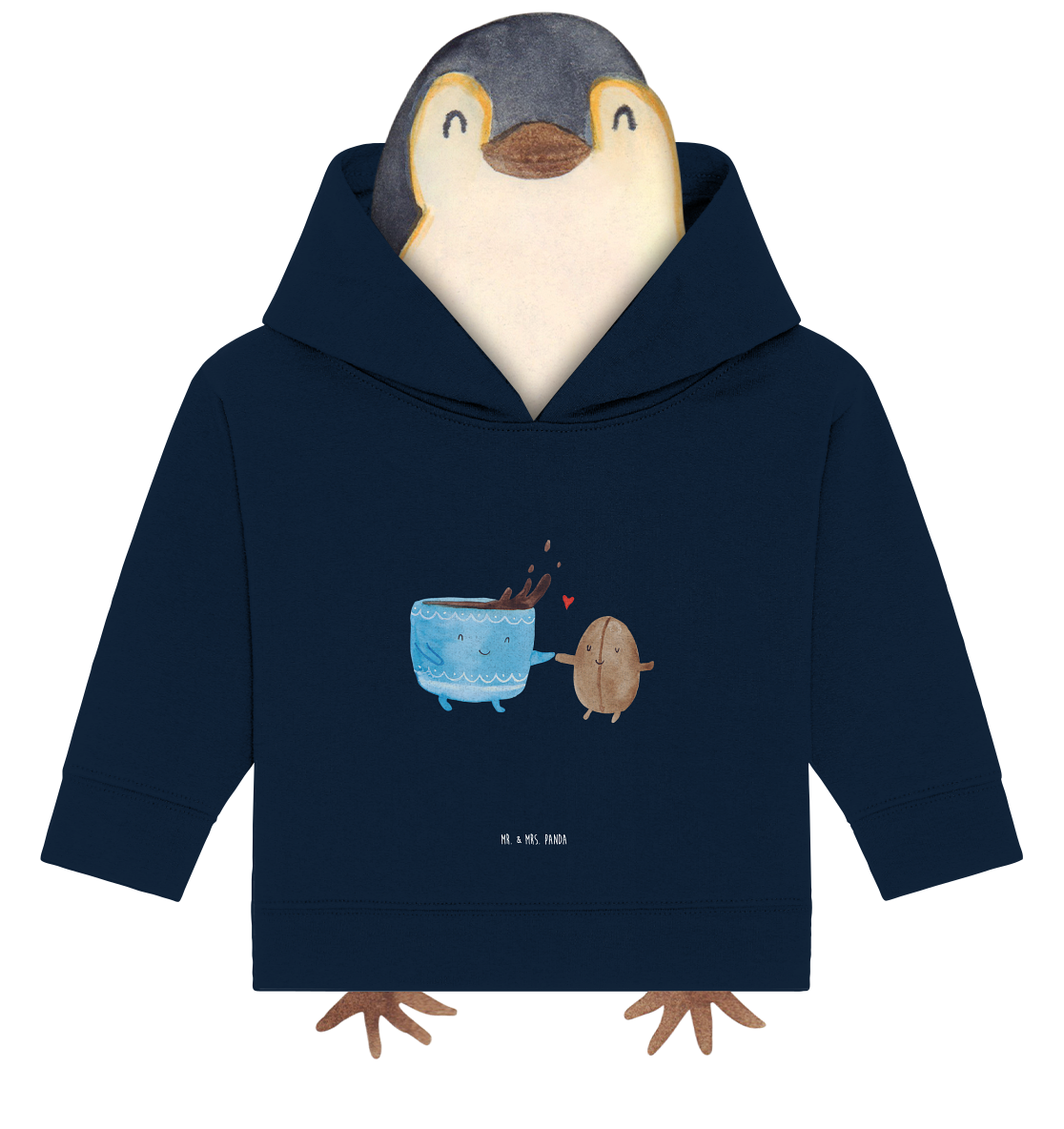 Organic Baby Hoodie Kaffee Bohne