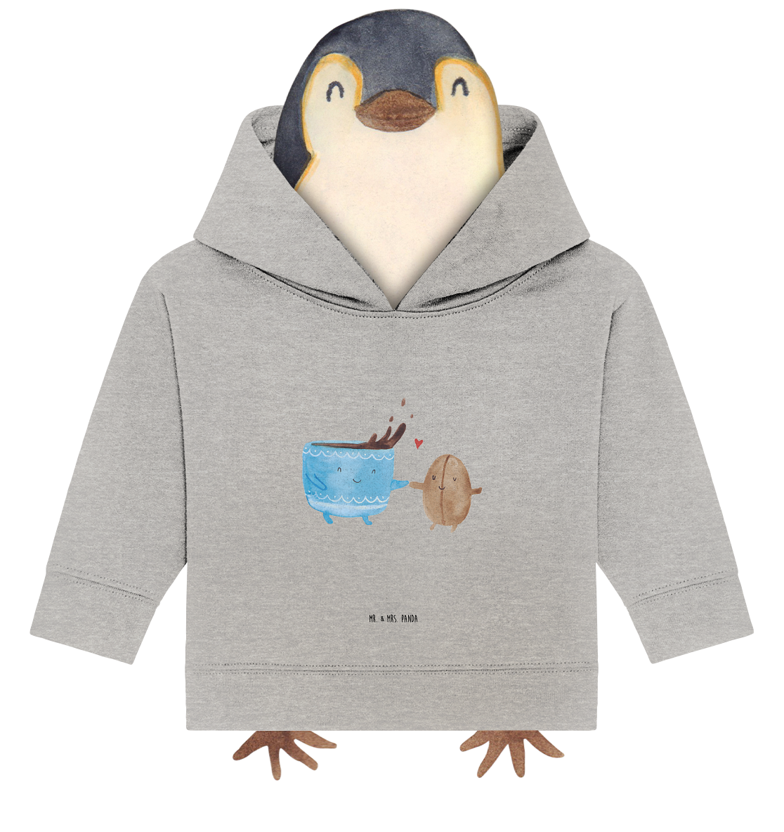 Organic Baby Hoodie Kaffee Bohne