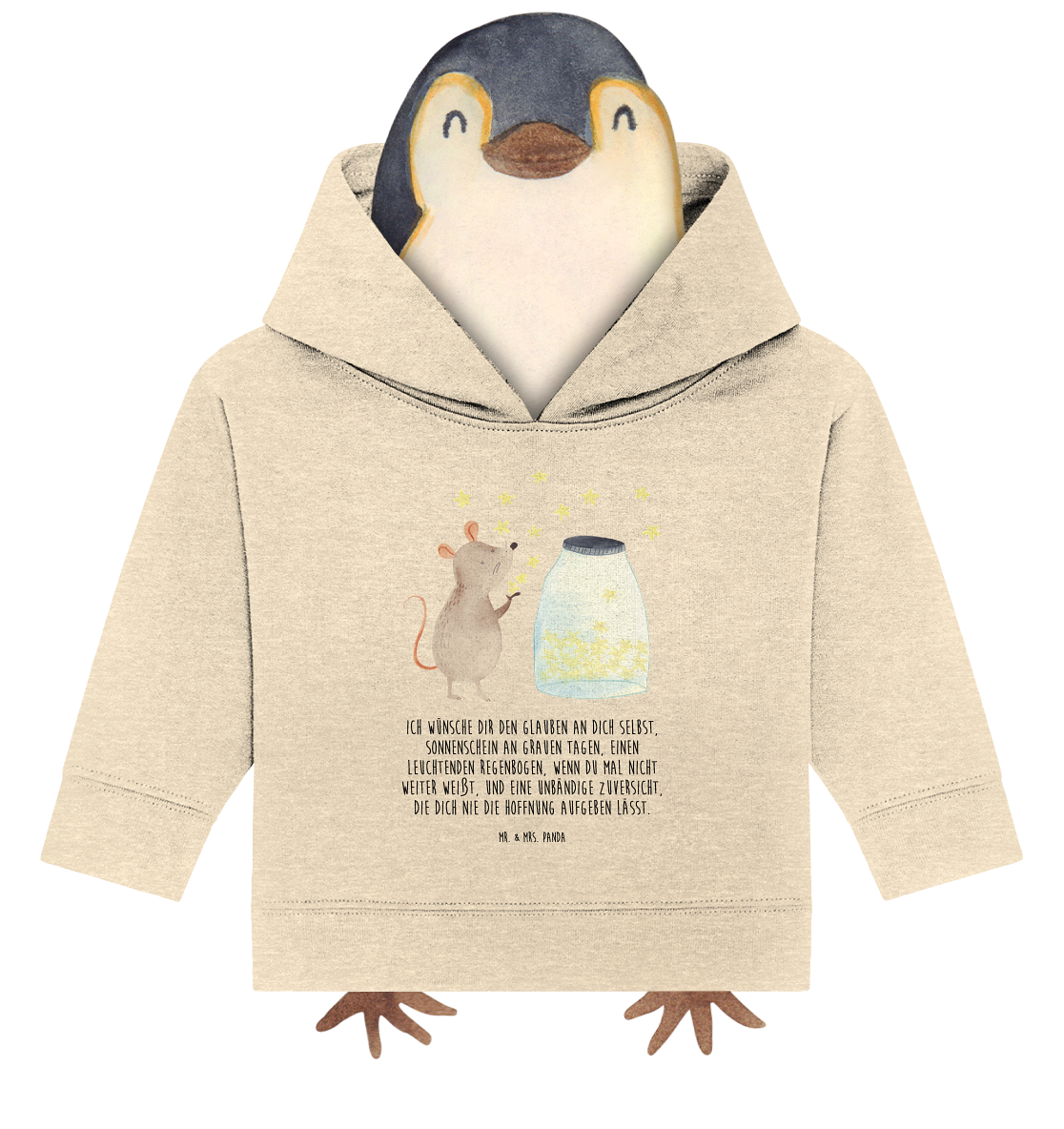 Organic Baby Hoodie Maus Sterne