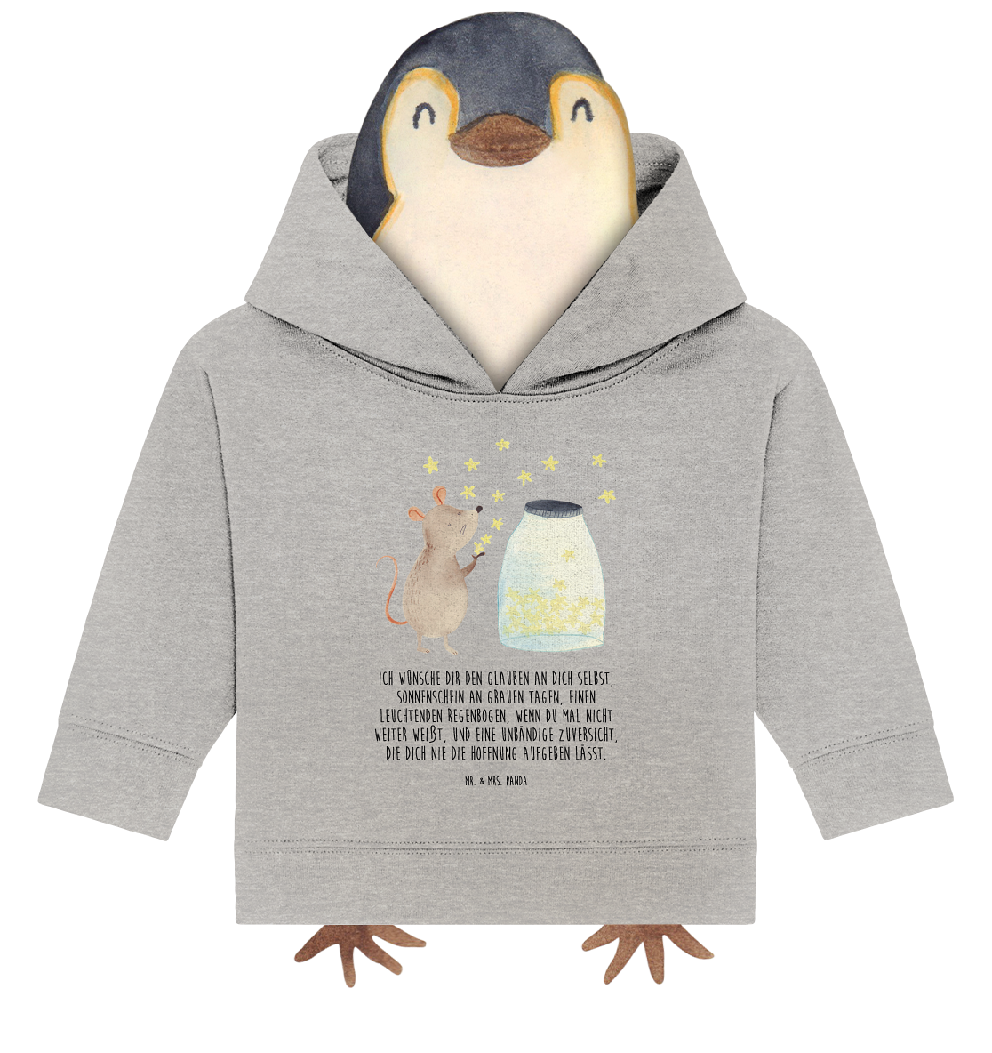 Organic Baby Hoodie Maus Sterne