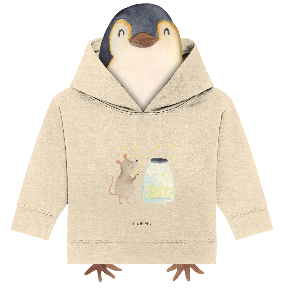 Organic Baby Hoodie Maus Sterne