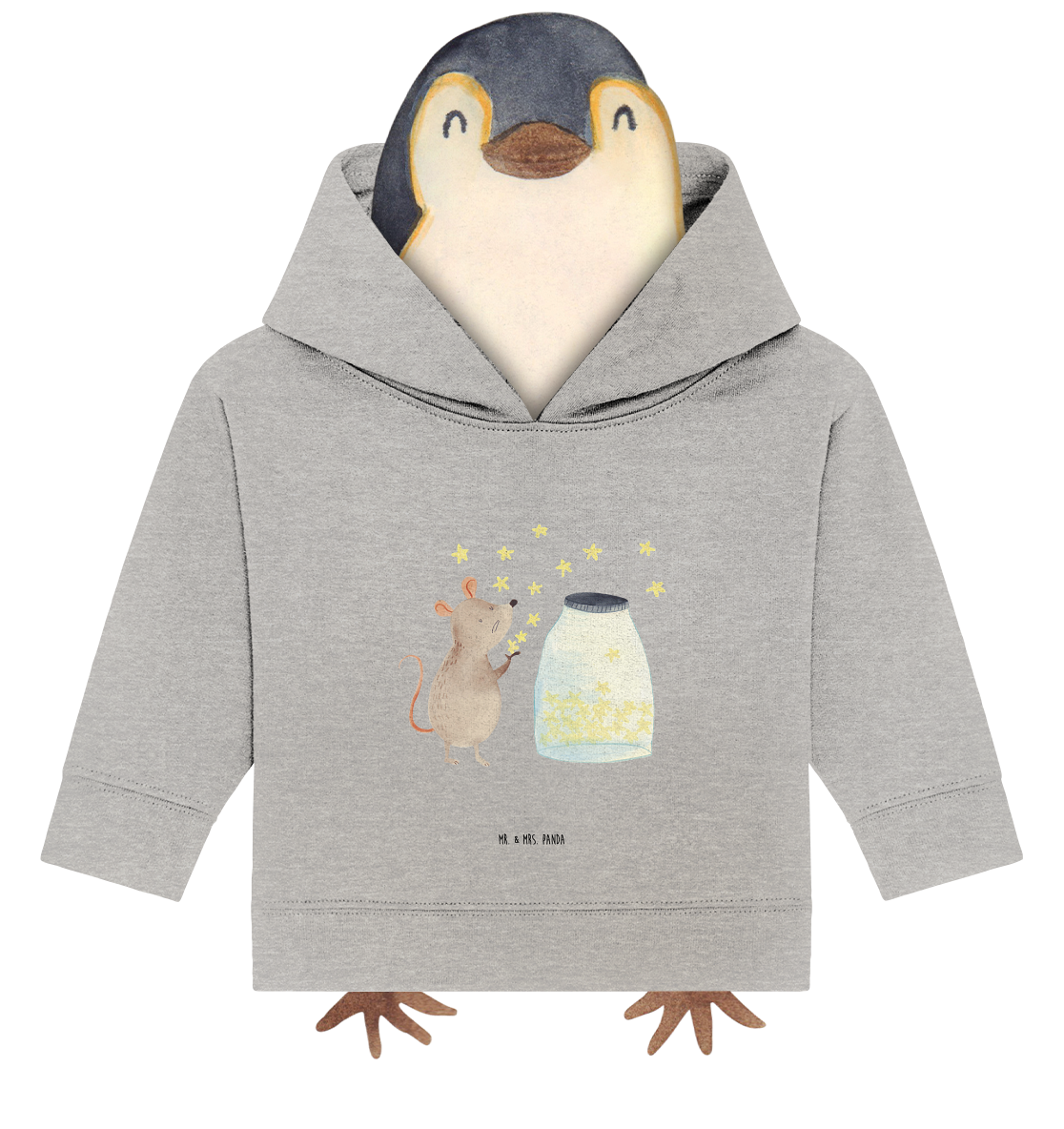 Organic Baby Hoodie Maus Sterne