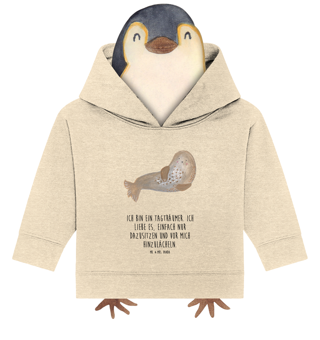 Organic Baby Hoodie Robbe Lachen