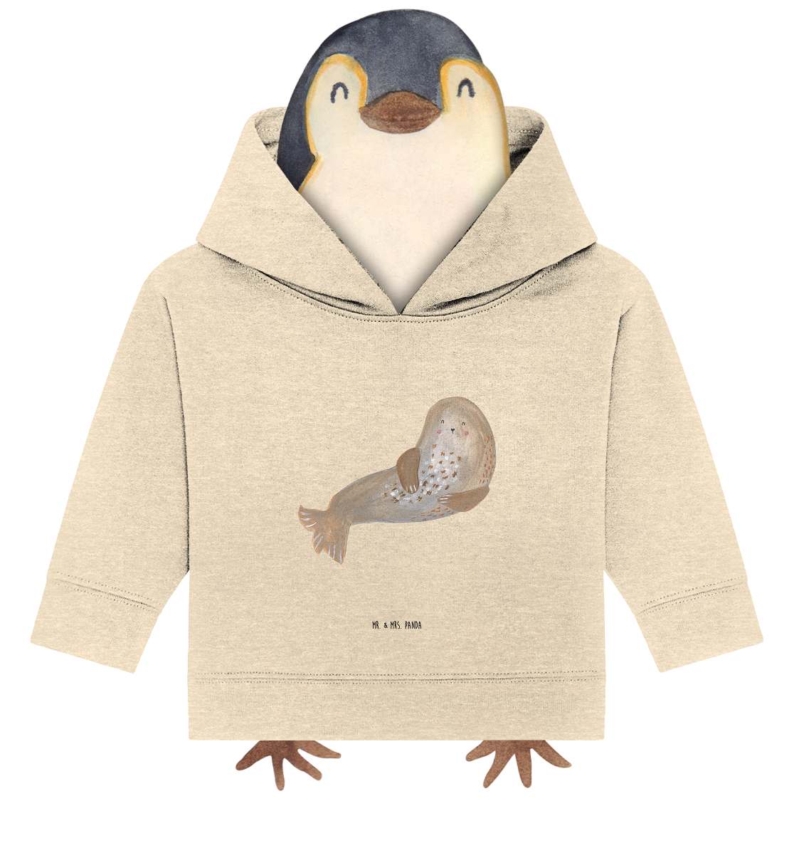 Organic Baby Hoodie Robbe Lachen