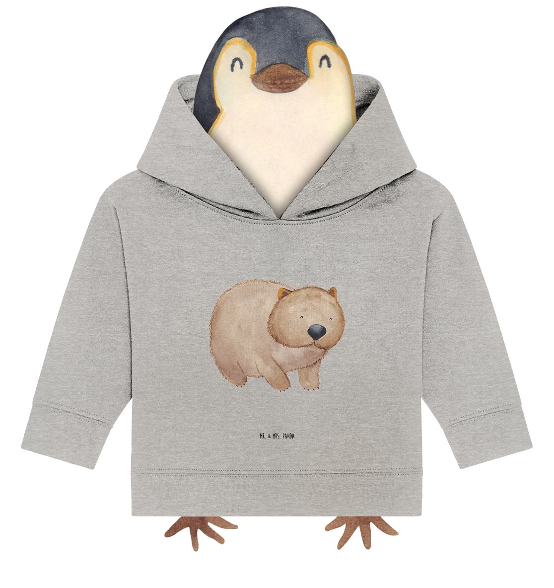 Organic Baby Hoodie Wombat