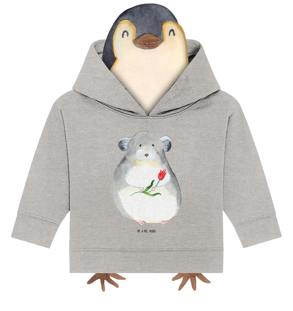 Organic Baby Hoodie Chinchilla Blume