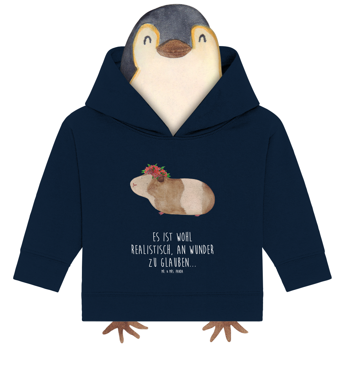 Organic Baby Hoodie Meerschweinchen Weisheit