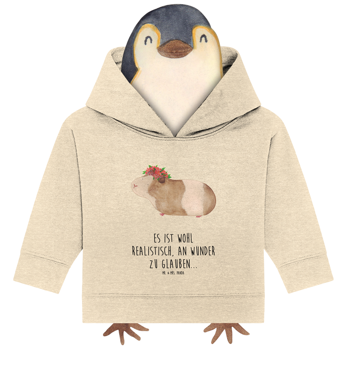 Organic Baby Hoodie Meerschweinchen Weisheit