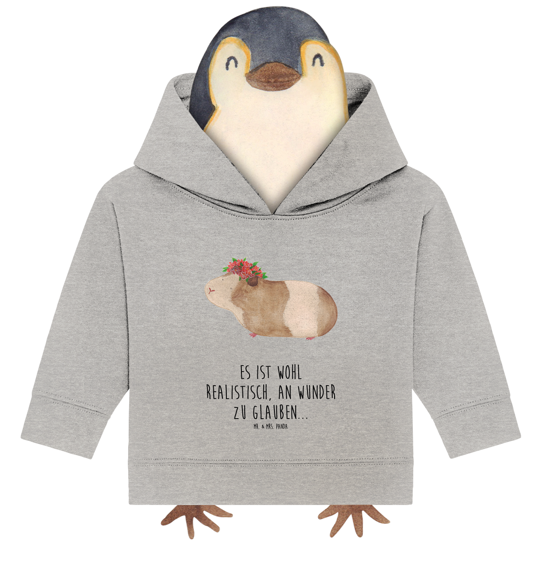 Organic Baby Hoodie Meerschweinchen Weisheit