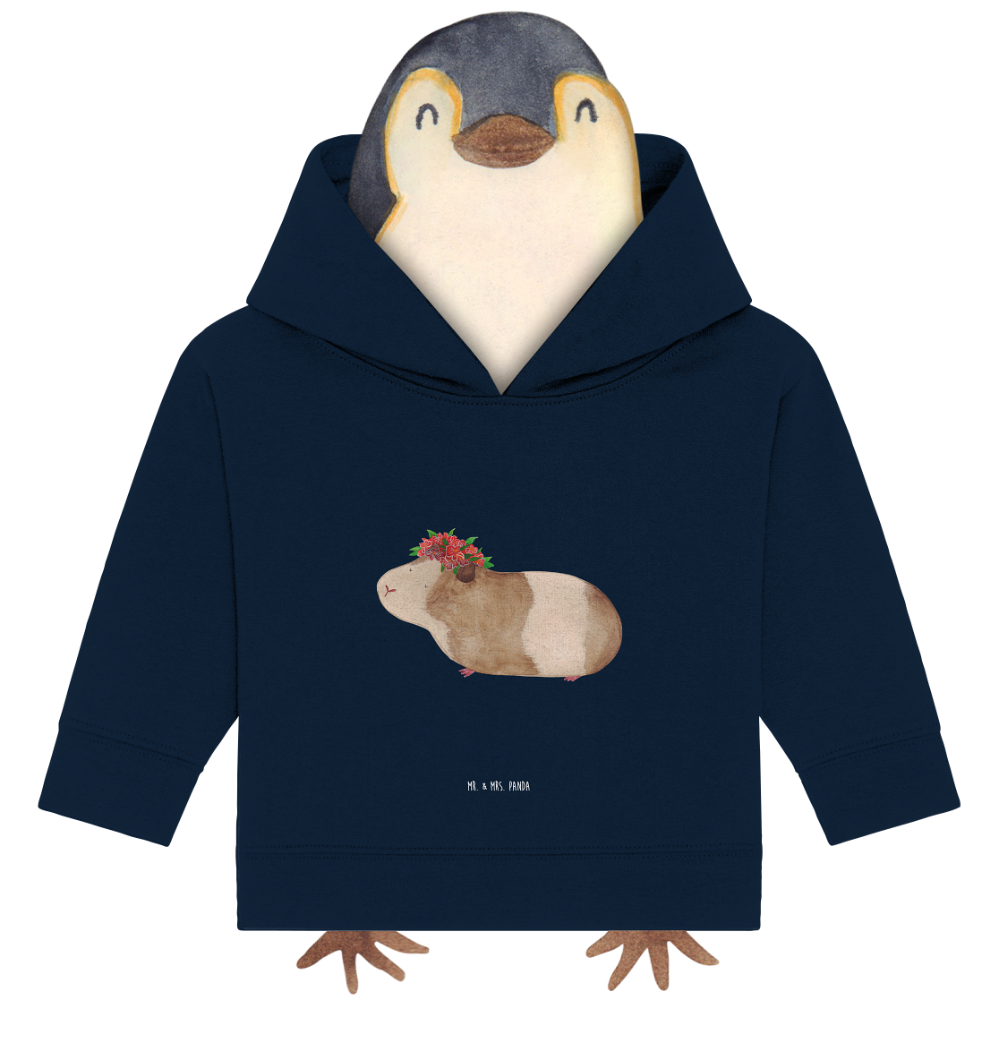 Organic Baby Hoodie Meerschweinchen Weisheit