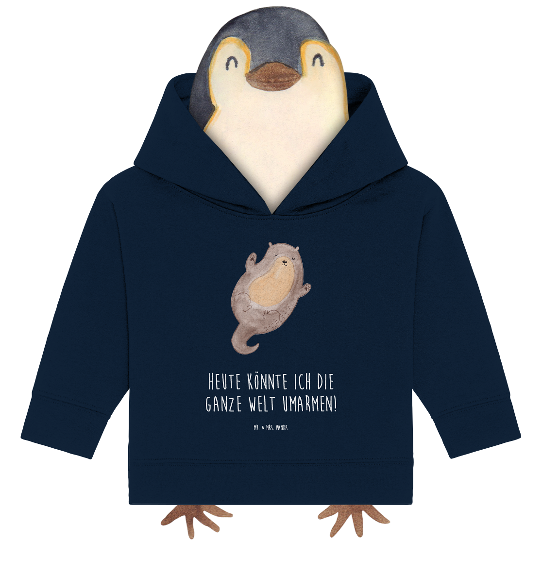 Organic Baby Hoodie Otter Umarmen