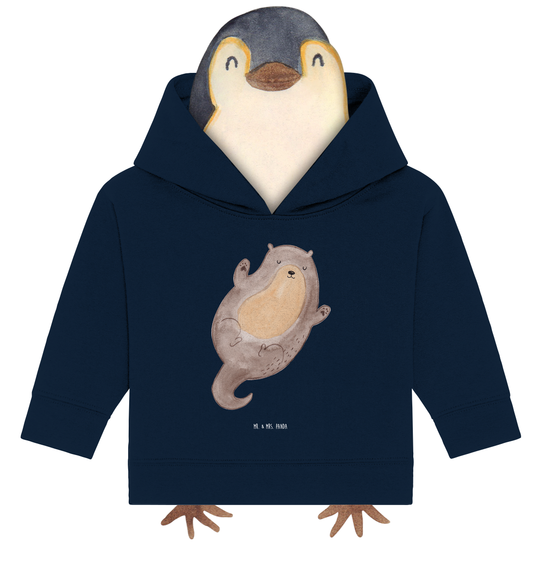 Organic Baby Hoodie Otter Umarmen