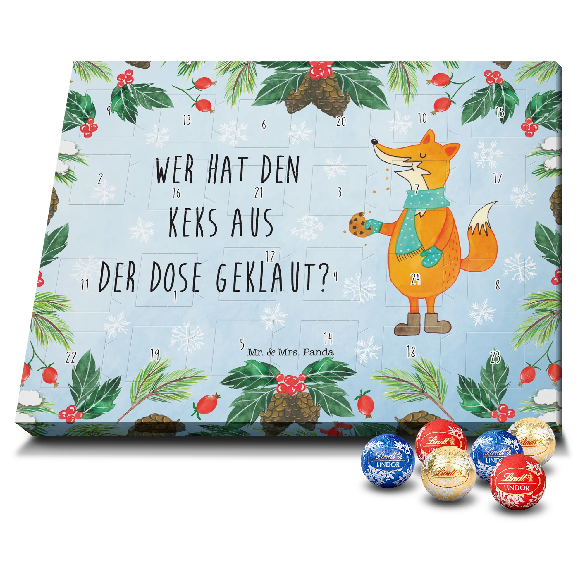 Kugel Markenschokolade Adventskalender Fuchs Keksdose