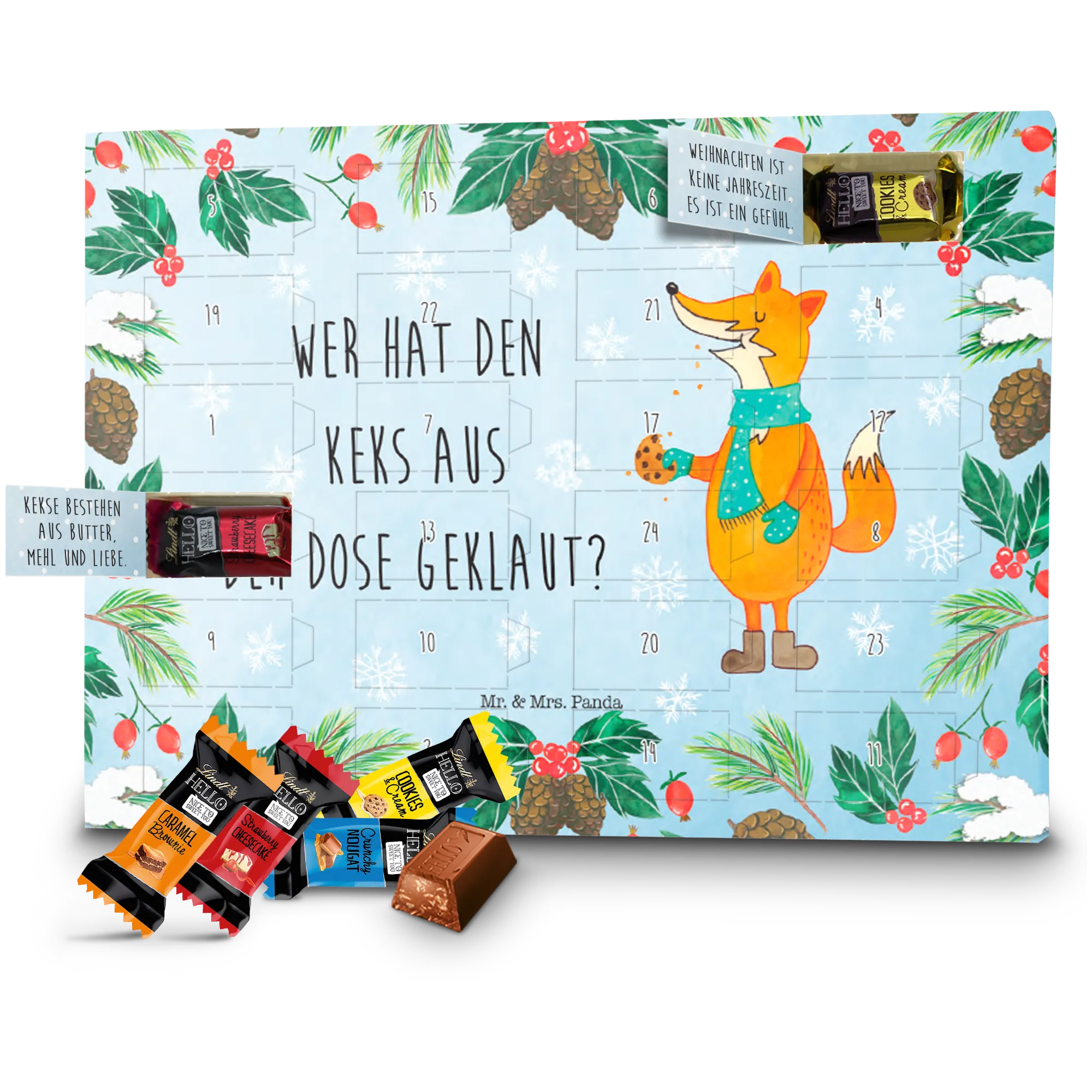 Markenschokolade Adventskalender Fuchs Keksdose