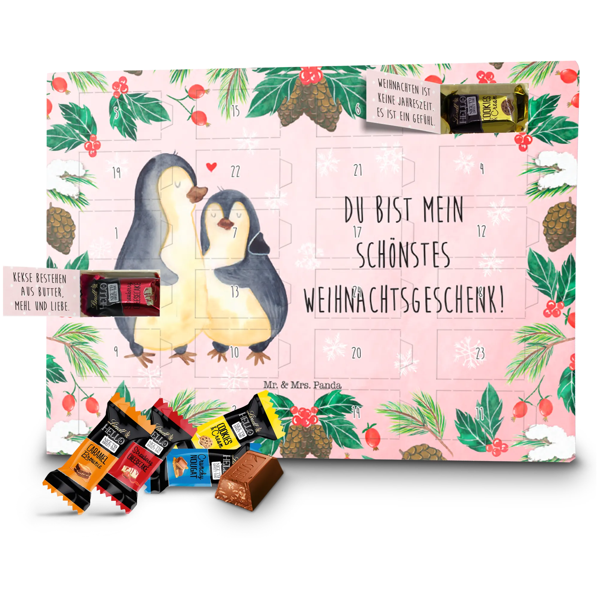 Markenschokolade Adventskalender Pinguin Weihnachtsgeschenk