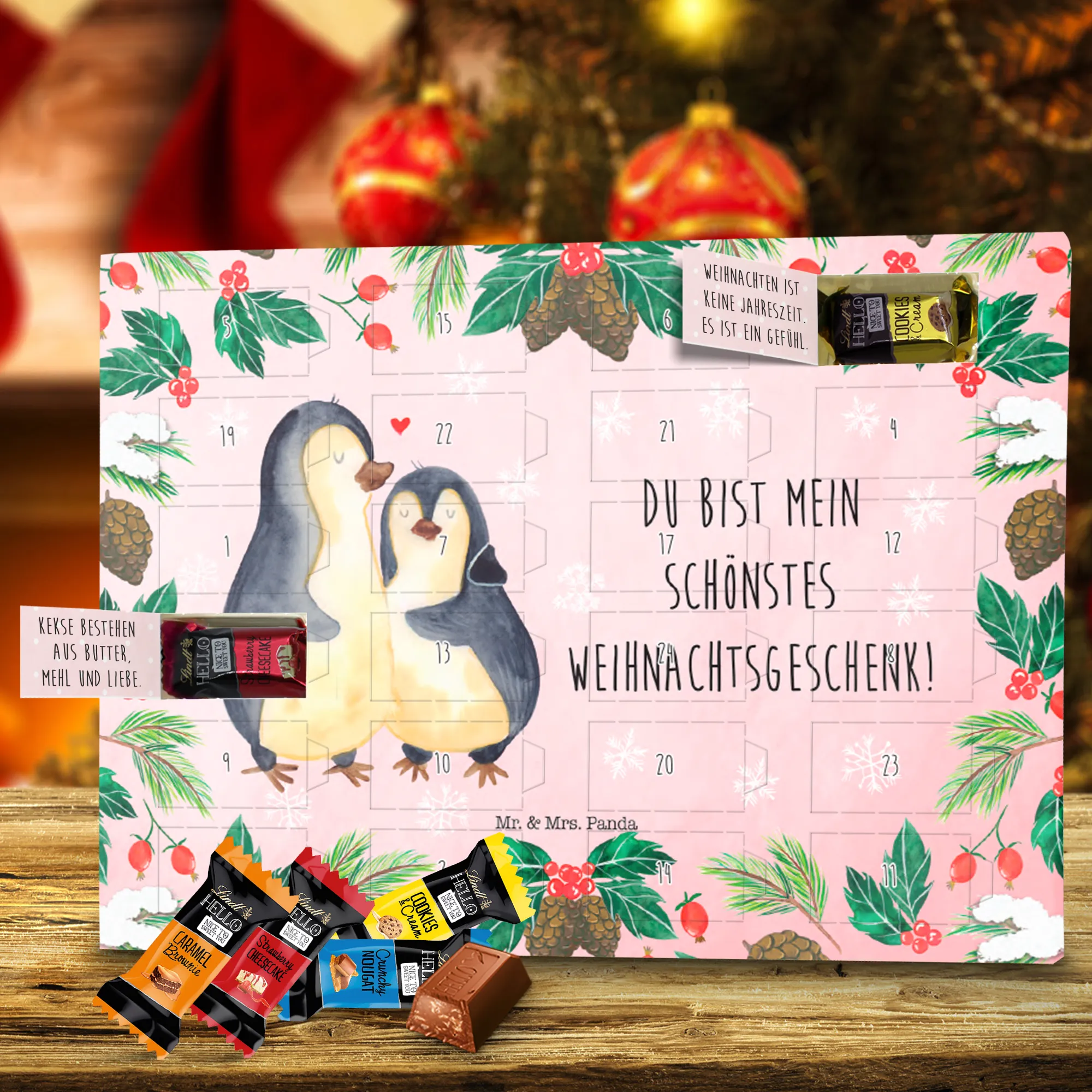 Markenschokolade Adventskalender Pinguin Weihnachtsgeschenk