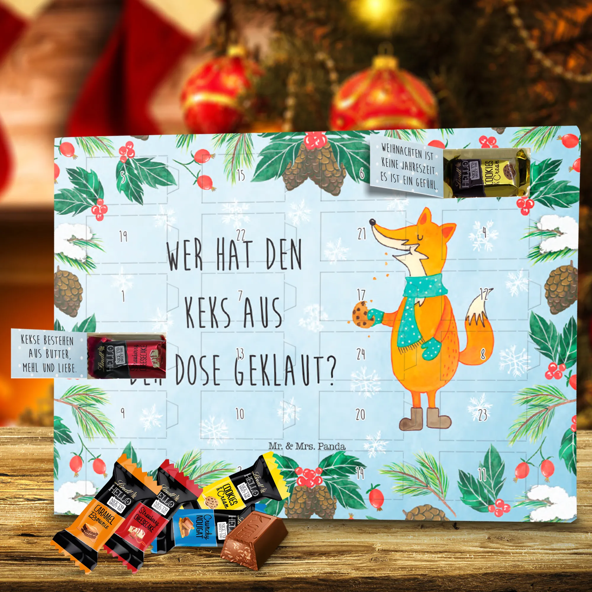 Markenschokolade Adventskalender Fuchs Keksdose