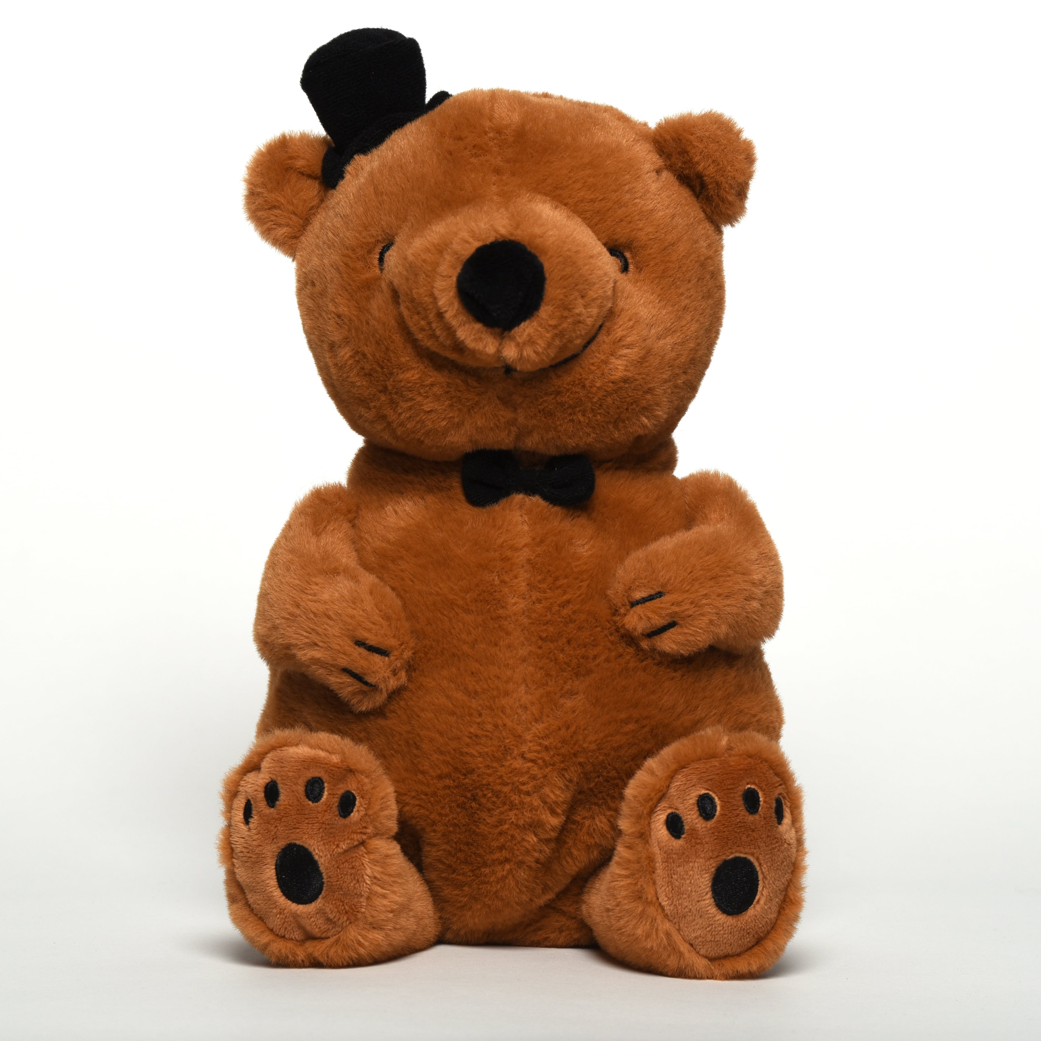 Kuscheltier Bär mit Hut und Fliege - Geschenk Zylinder Teddy Spielzeug Stofftier