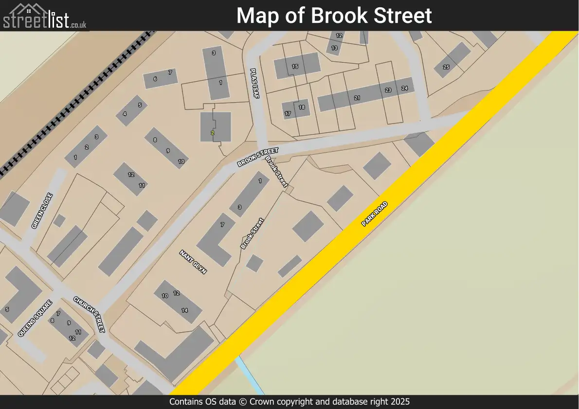 Map of Brook Street