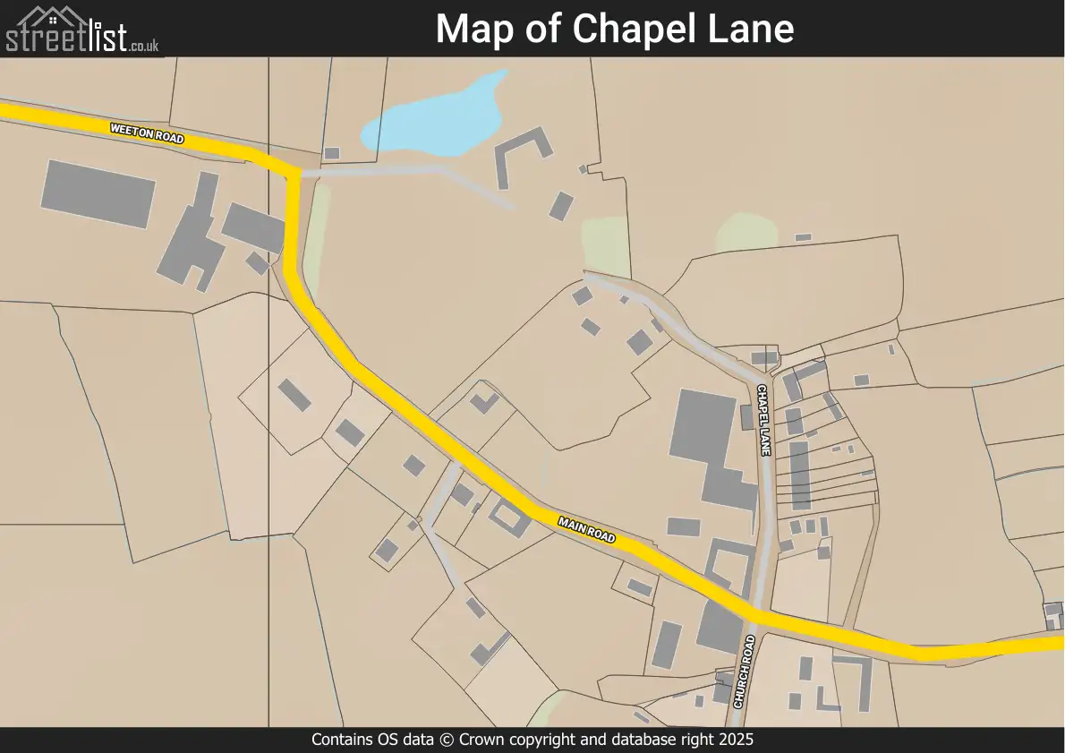 Map of Chapel Lane