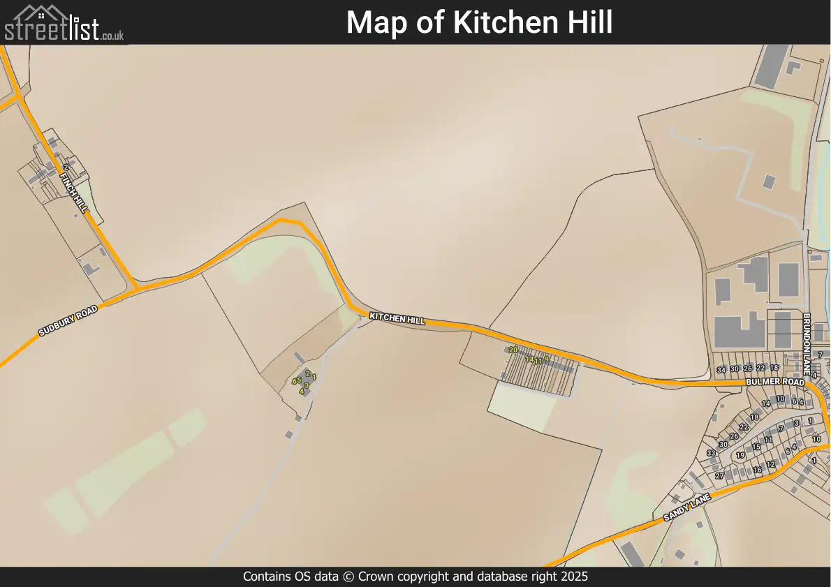 Map of Kitchen Hill