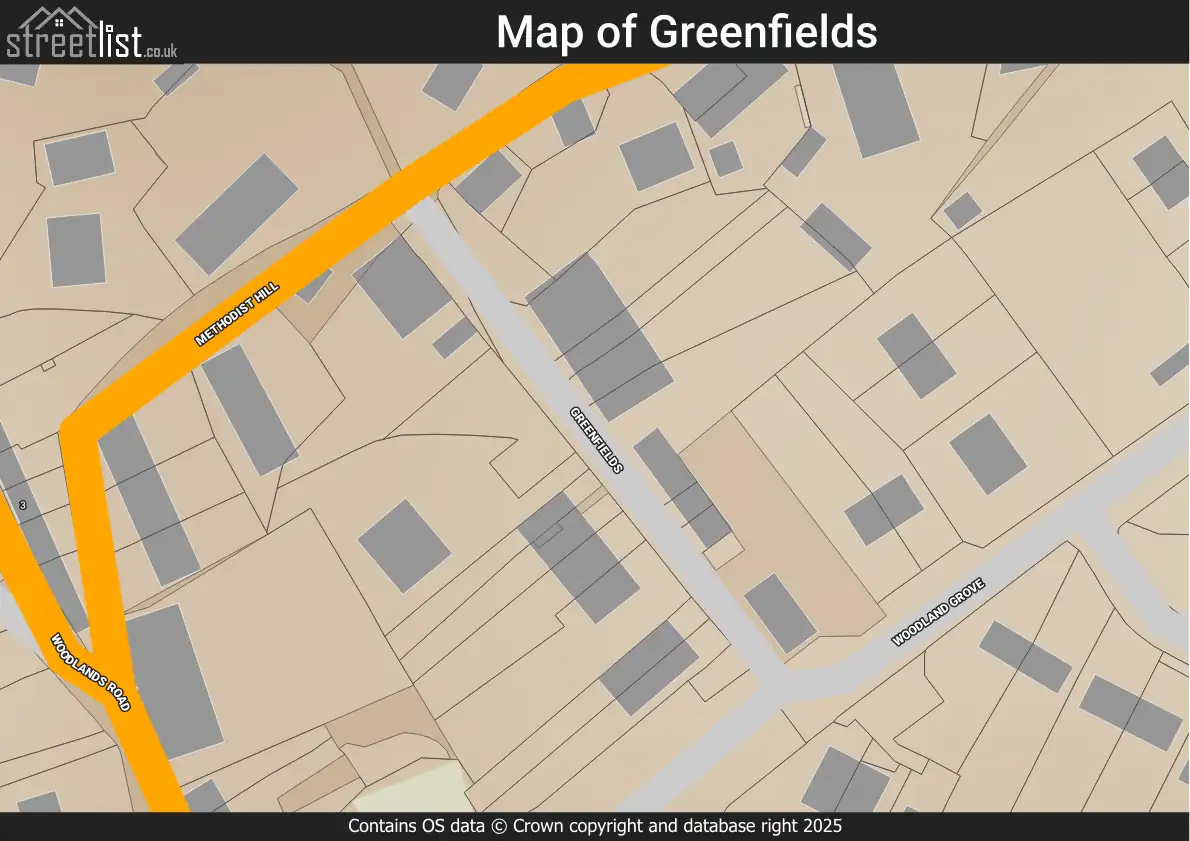 Map of Greenfields