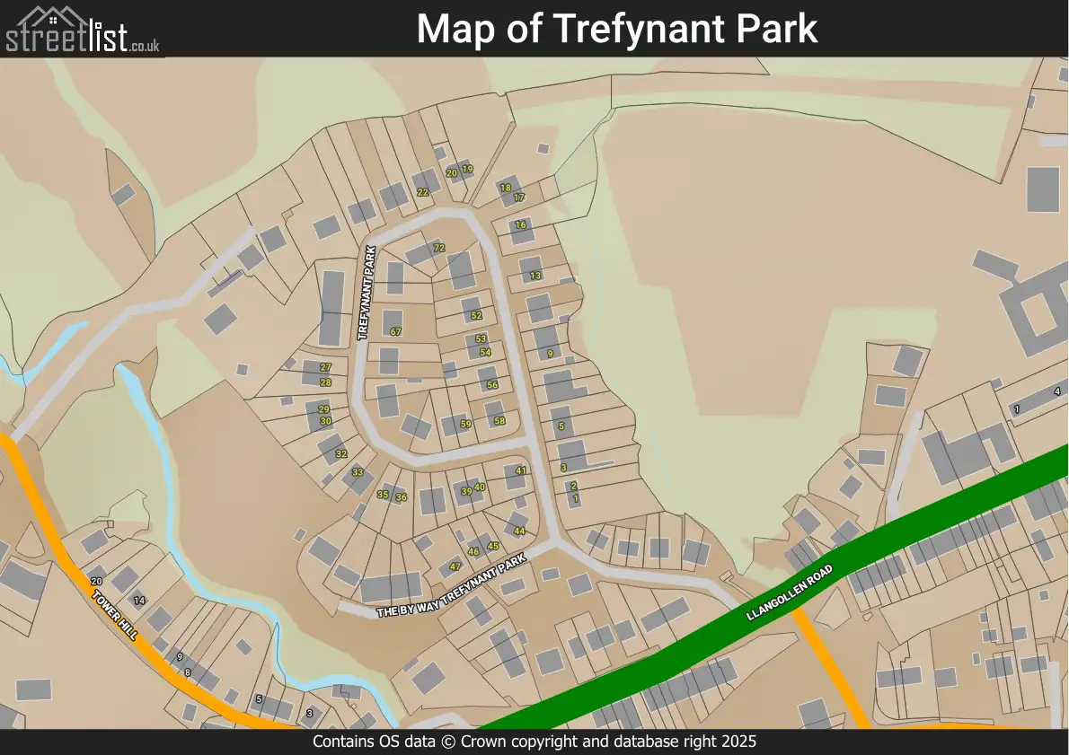 Map of Trefynant Park