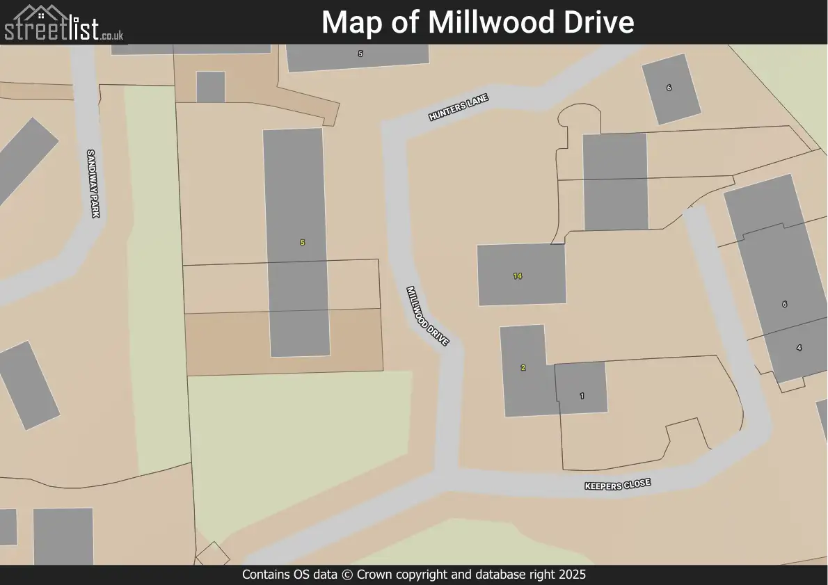 Map of Millwood Drive