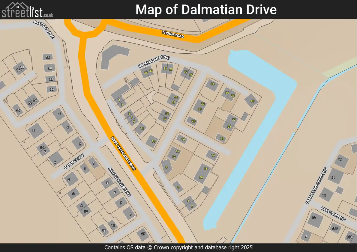 Map of Dalmatian Drive