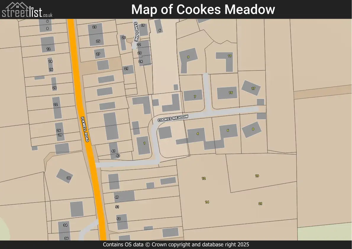 Map of Cookes Meadow