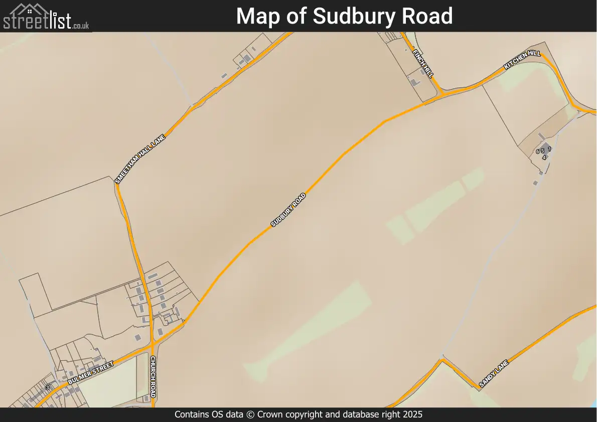 Map of Sudbury Road