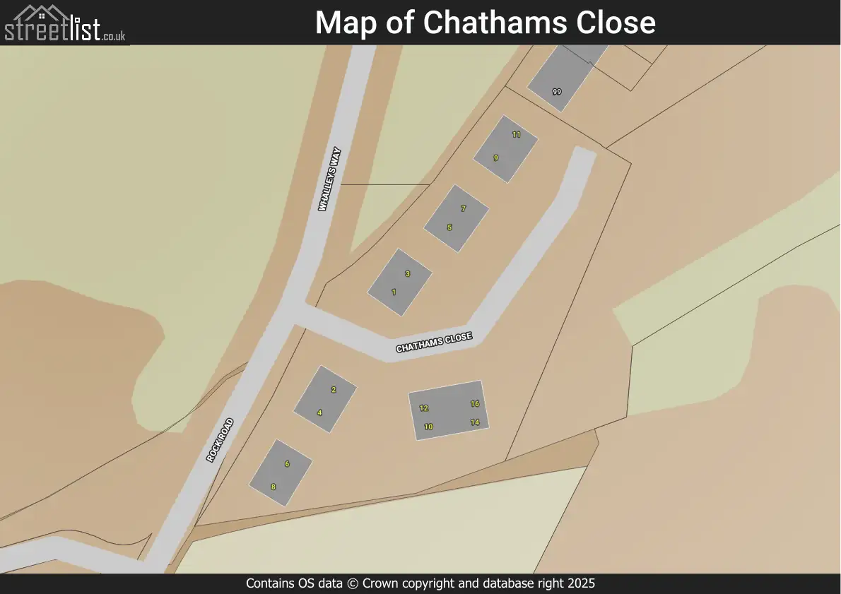 Map of Chathams Close