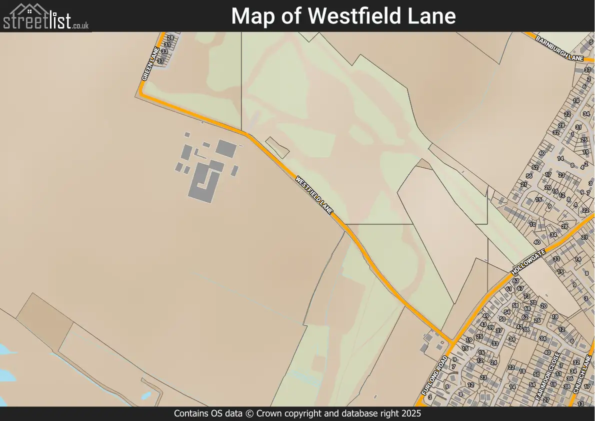 Map of Westfield Lane