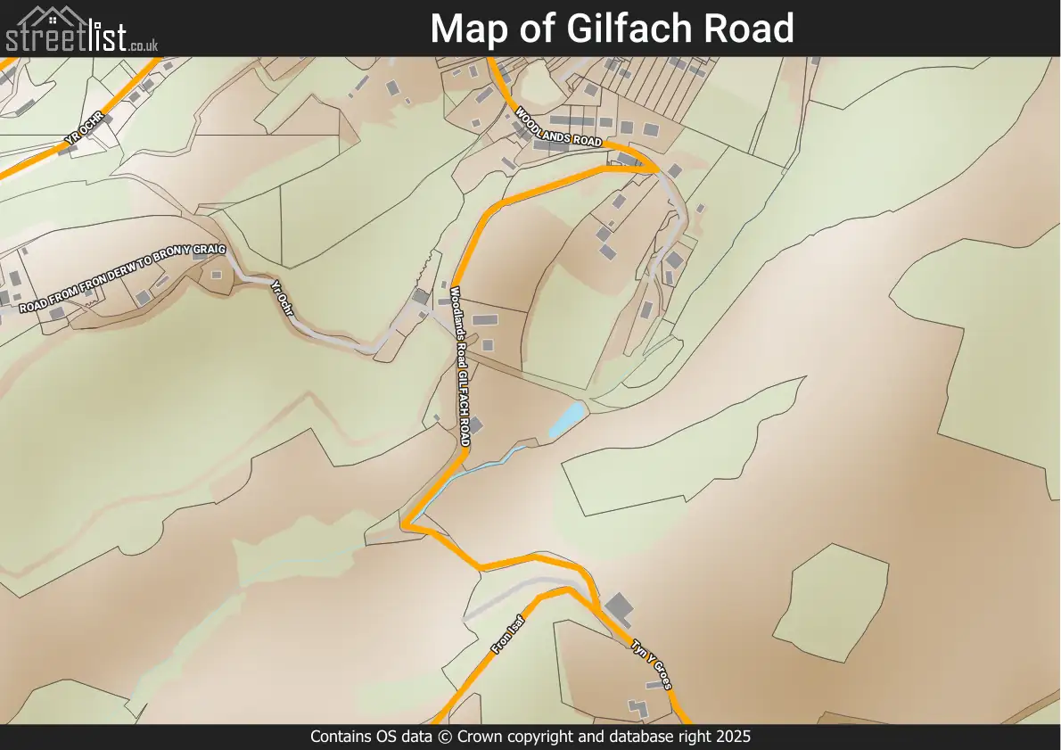 Map of Gilfach Road