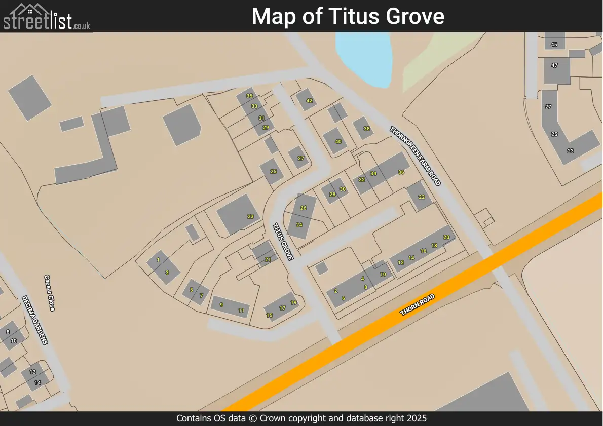 Map of Titus Grove