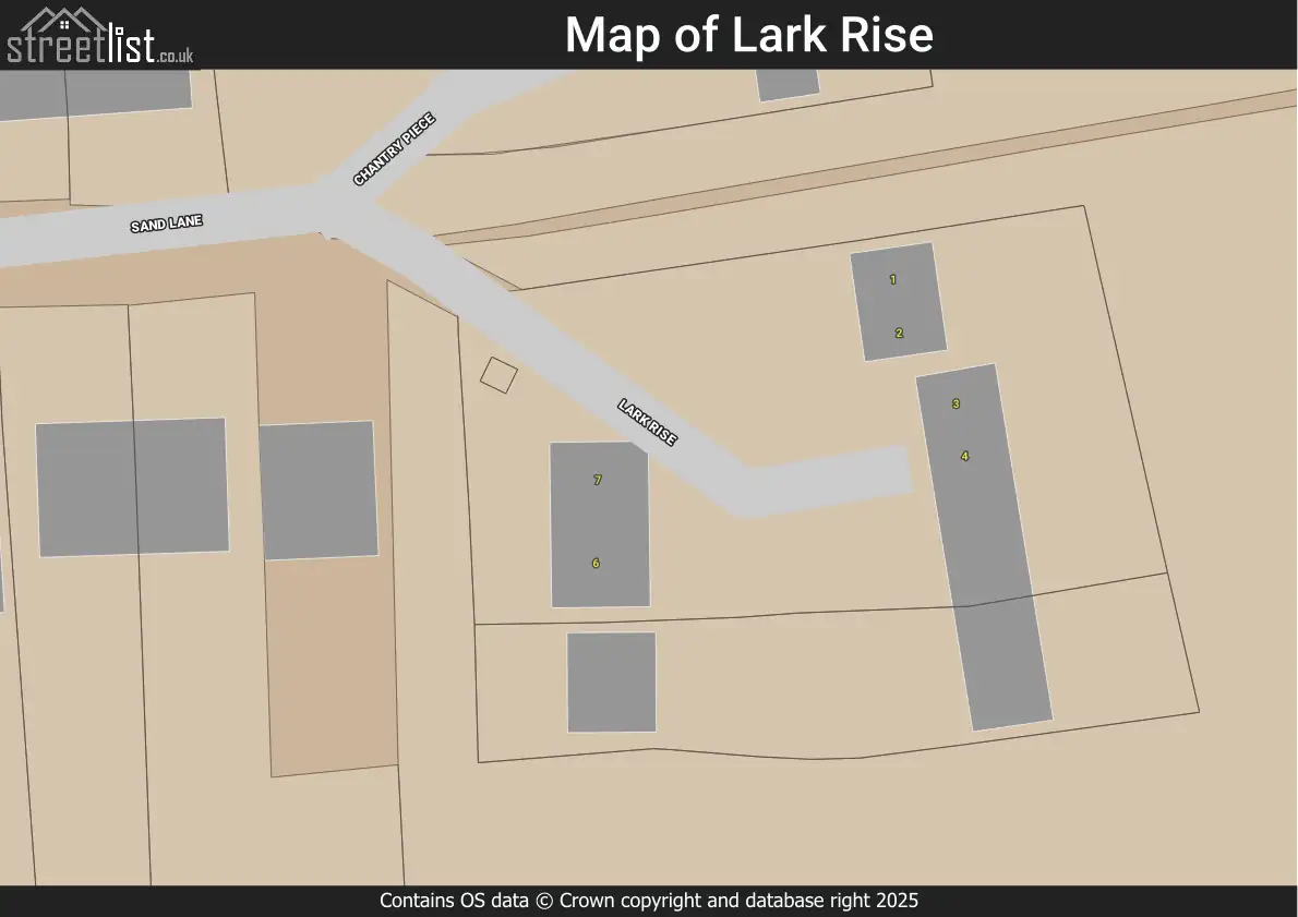 Map of Lark Rise
