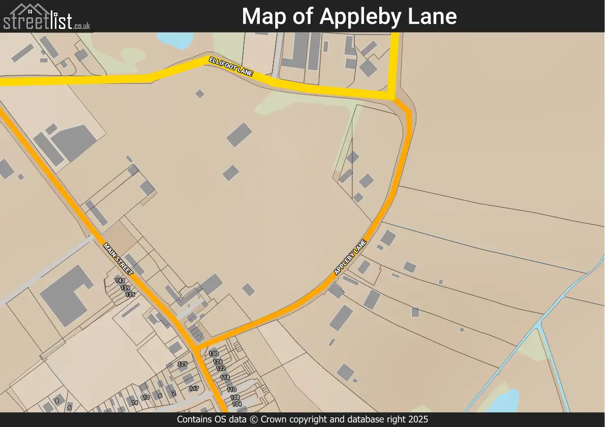 Map of Appleby Lane