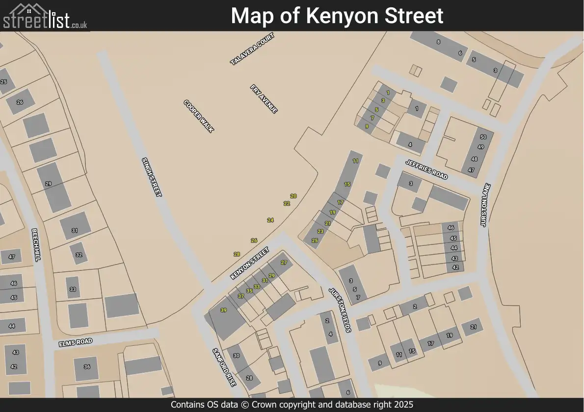 Kenyon Street Wellington Somerset Street Map Property And Local