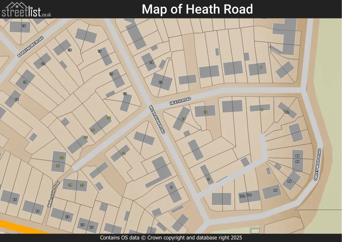 Map of Heath Road