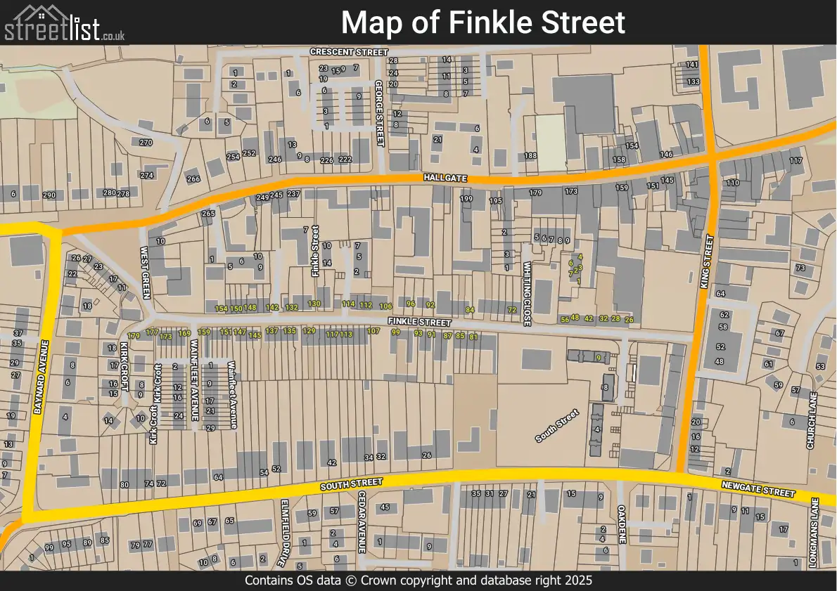 Map of Finkle Street