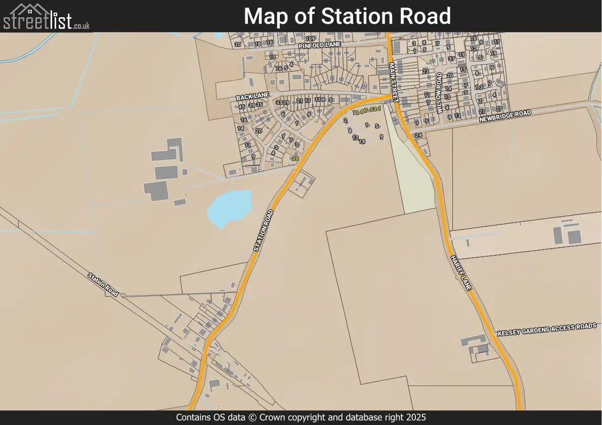 Map of Station Road