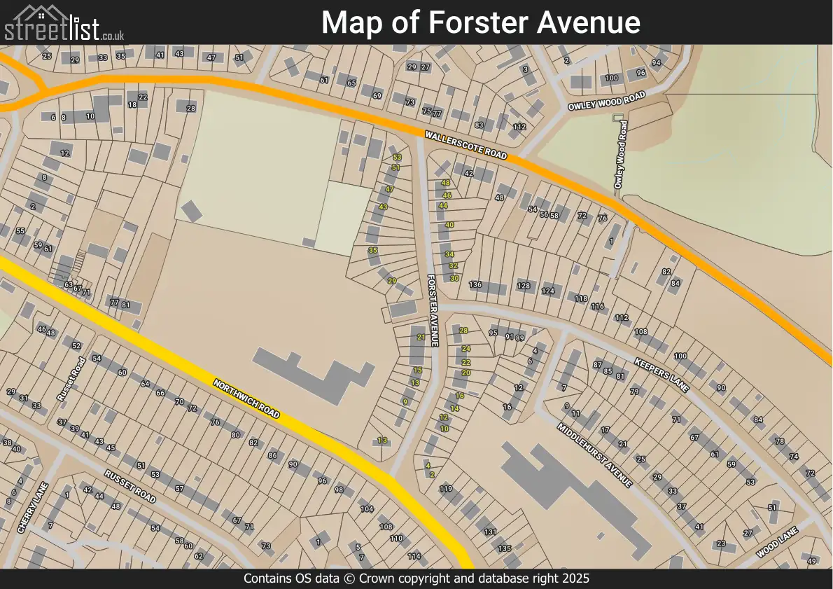 Map of Forster Avenue