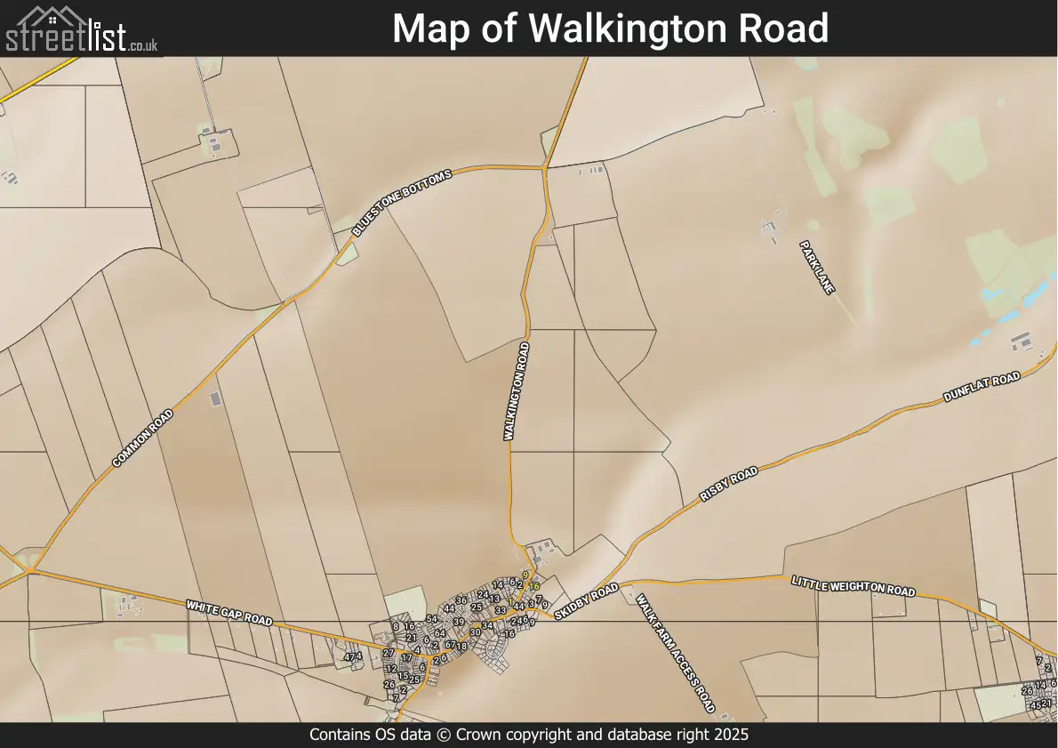 Map of Walkington Road