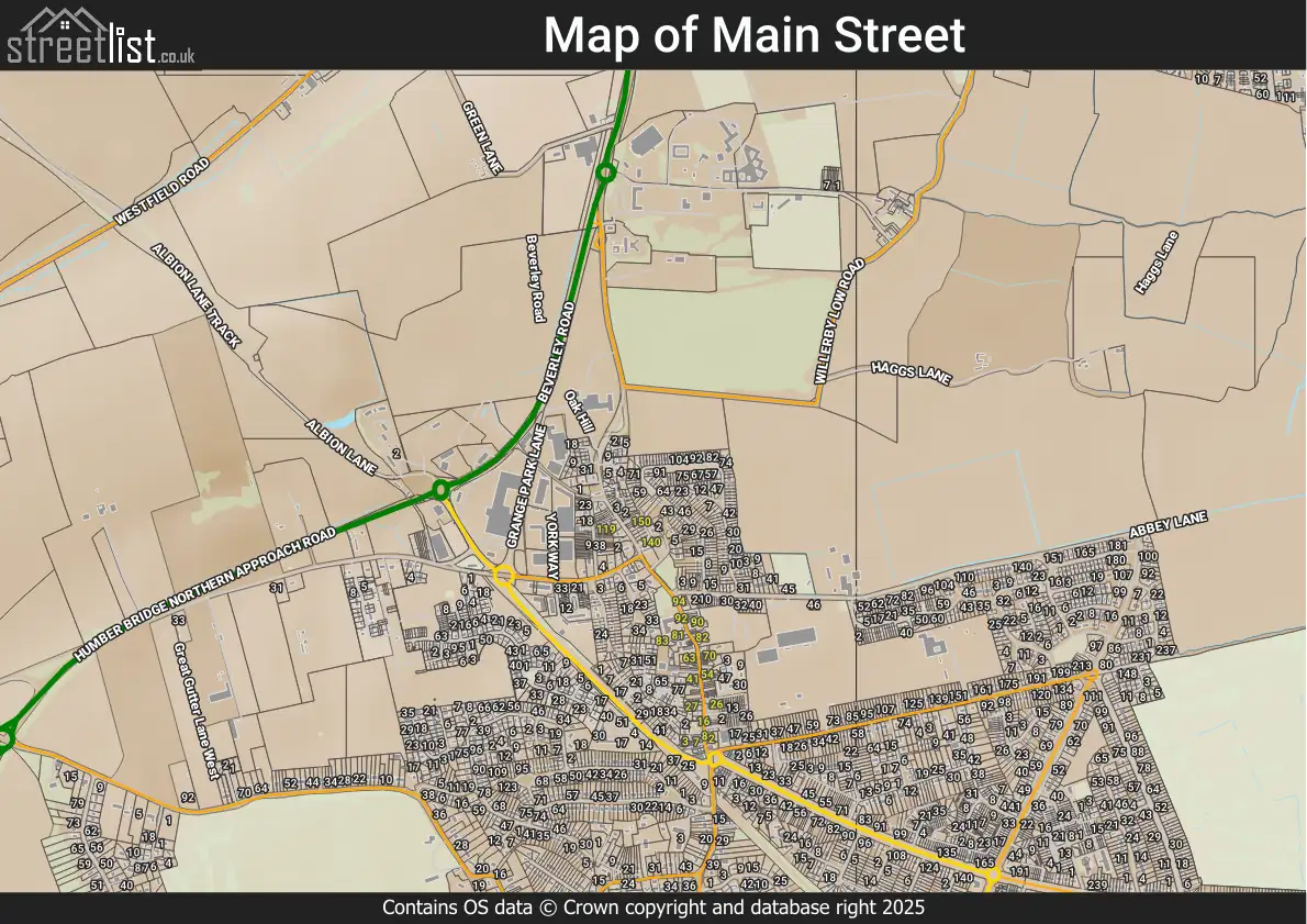 Map of Main Street