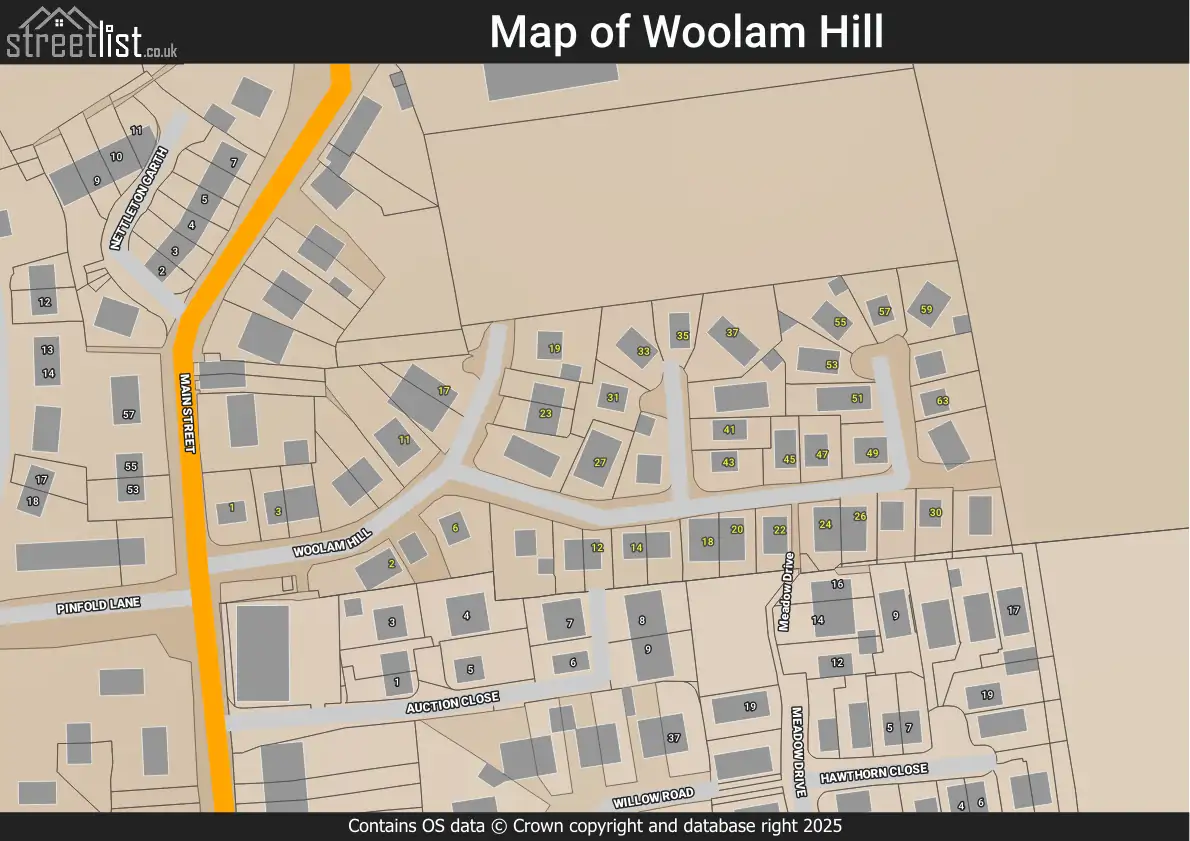 Map of Woolam Hill
