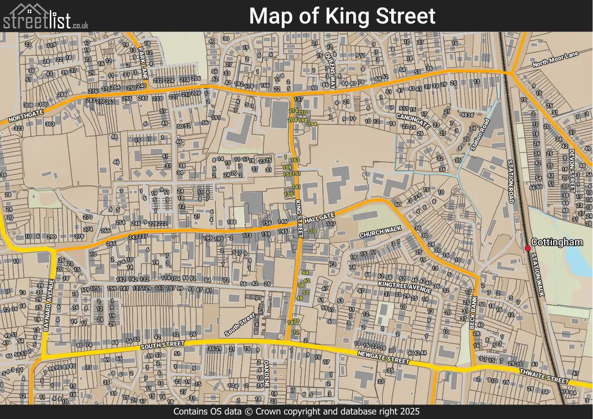 Map of King Street