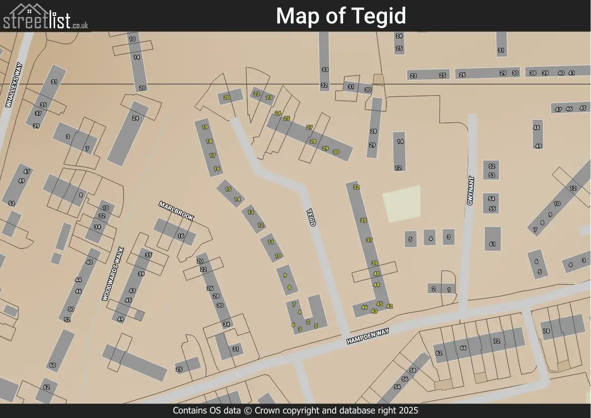 Map of Tegid