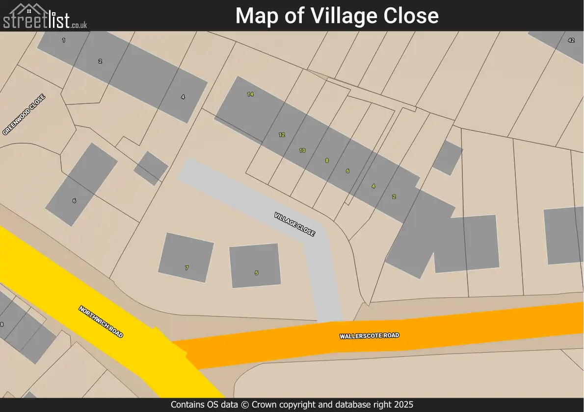 Map of Village Close
